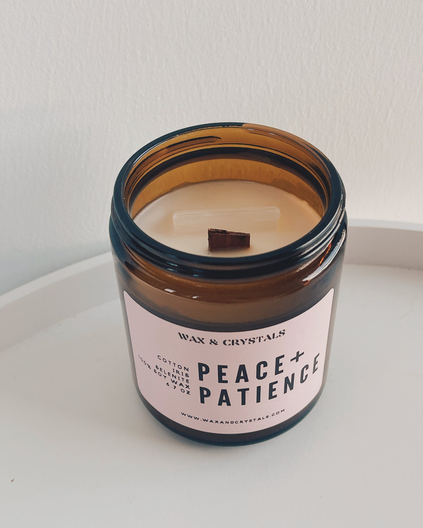 Cotton and Iris Scented Peace and Patience Candle